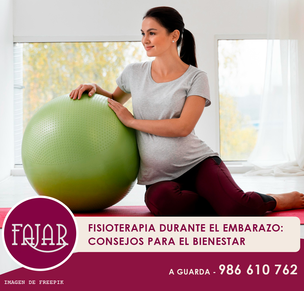 Ejercicios con pelota embarazadas - Clínica de Fisioterapia